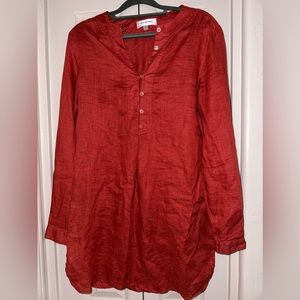 ZARA 100%Linen Minimalist Style top/tunic Sz S M